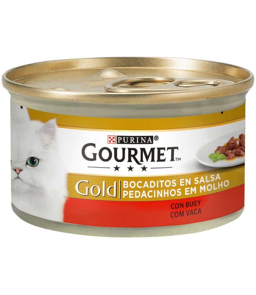 GOURMET Gold Pedacinhos em Molho com Vaca 85gr